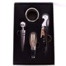 Kit Vinho 4 Peças Saca Rolha Tampa Dosador Salva Gotas - 2