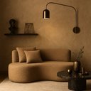 Ver imagem 2 de Sofá Decorativo Curvo Orgânico Nature Gaia Boucle Cappuccino - Montanaris Decor