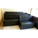 Ver mais imagens de POLTRONA SOFA BOOTH CAPITONE Á MÃO COR PRETO