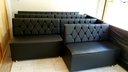 Ver mais imagens de POLTRONA SOFA BOOTH CAPITONE Á MÃO COR PRETO
