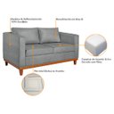 Ver imagem 5 de Kit Sofa 3 Lugares e 2 Poltronas Europa 180 Cm Bouclé - Adj Decor
