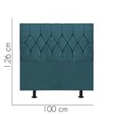 Ver imagem 2 de Cabeceira Estofada Istambul Capitonê 100cm Solteiro Box Quarto Suede Azul Turquesa - Gat Magazine