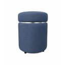 Ver imagem 2 de Kit Puff Superior com Cinta Prata Azul Linho - Let Móveis