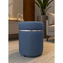 Ver imagem 4 de Kit Puff Superior com Cinta Prata Azul Linho - Let Móveis