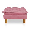 Ver imagem 6 de Poltrona de Amamentação com Puff Laura Veludo Rosa - Pallazio