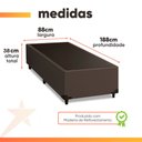 Ver imagem 3 de Cama Box Solteiro 0,88m E 38cm De Altura Suede Prince Marrom