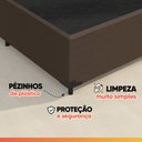 Ver imagem 6 de Cama Box Solteiro 0,88m E 38cm De Altura Suede Prince Marrom