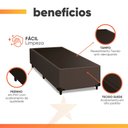 Ver imagem 4 de Cama Box Solteiro 0,88m E 38cm De Altura Suede Prince Marrom