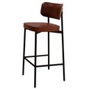 Ver imagem 5 de Banqueta Alta Bar Estofada Kit 3 Ella M25 Sintético Whisky - Mpozenato