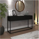 Ver imagem 1 de Aparador Eros Pés em Metal Moderno Preto Estilo Industrial