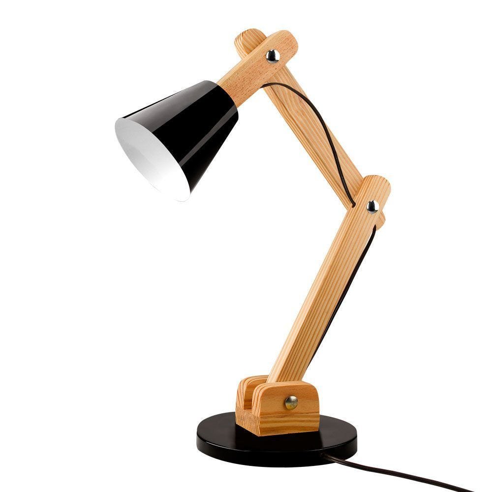 Luminária De Mesa Cone Braço Articulado De Madeira MadeiraMadeira