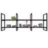 Prateleira Suspensa Industrial em MDF com Estrutura Preta – Estante de Parede com Nichos Decorativos - 3