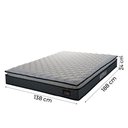Ver imagem 4 de Cama Box Baú Casal Colchão Espuma D45 Pillow Top Strong 138x188x65cm Cinza/Preto Hellen