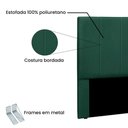 Ver imagem 5 de Cabeceira Casal Anya para Cama Box 140cm Estrutura Mdf-mdp Veludo Verde Escuro Loja Sheep