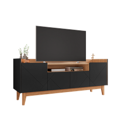 Rack Sala Adria para TV até 60 Polegadas c/ Pés de Madeira - 4