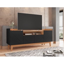 Rack Sala Adria para TV até 60 Polegadas c/ Pés de Madeira - 3