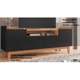 Rack Sala Adria para TV até 60 Polegadas c/ Pés de Madeira - 8