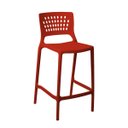 Ver imagem 1 de Banqueta Alta para Bancada e Cozinha Vermelha Empilhável Marte em Polipropileno Acrilys
