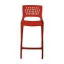 Ver imagem 3 de Banqueta Alta para Bancada e Cozinha Vermelha Empilhável Marte em Polipropileno Acrilys