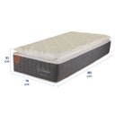 Ver imagem 5 de Colchão Solteiro 78x188x30 Brilhante Prorelax Molas Ensacadas Pillow Top Turn Free - Cinza/branco