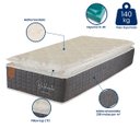 Ver imagem 4 de Colchão Solteiro 78x188x30 Brilhante Prorelax Molas Ensacadas Pillow Top Turn Free - Cinza/branco