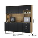 Ver imagem 5 de Cozinha Compacta Luiza 10 Portas 2 Gavetas Freijó/nero - Panorama Móveis