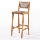 Ver imagem 1 de Banqueta Alta Trama Stain Jatobá Corda Rami 106cm - 78573