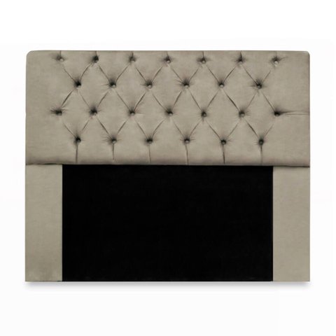 Cabeceira Mirage Para Cama Box Queen Size 160cm com Capitonê Suede - Ecotec Decor:Bege