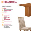 Ver imagem 2 de Mesa de Jantar Eloise 90cm Tampo MDF Canto Copo Laminado com 4 Cadeiras Lira
