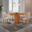 Ver imagem 7 de Mesa de Jantar Eloise 90cm Tampo MDF Canto Copo Laminado com 4 Cadeiras Lira