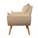 Ver imagem 4 de Kit 2 Poltrona Decorativa Opala Pés Palito Sued Bege - Kimi Design