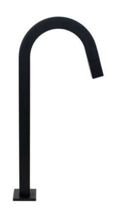 TORNEIRA BICA ALTA BANHEIRO GOLD DOURADO 1/4 DE VOLTA TUBE - Preto - 1