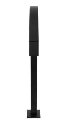 TORNEIRA BICA ALTA BANHEIRO GOLD DOURADO 1/4 DE VOLTA TUBE - Preto - 3