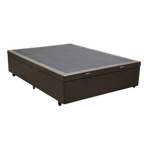 Cama Casal Box Baú 138x188 Entrega Apenas Cidade Sao Paulo - Corino - Marrom
