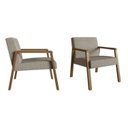 Ver imagem 2 de Kit 2 Poltrona Decorativa Madeira Maciça Jequitibá Assento com Persintas Slim