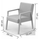Ver imagem 3 de Kit 2 Poltrona Decorativa Madeira Maciça Jequitibá Assento com Persintas Slim