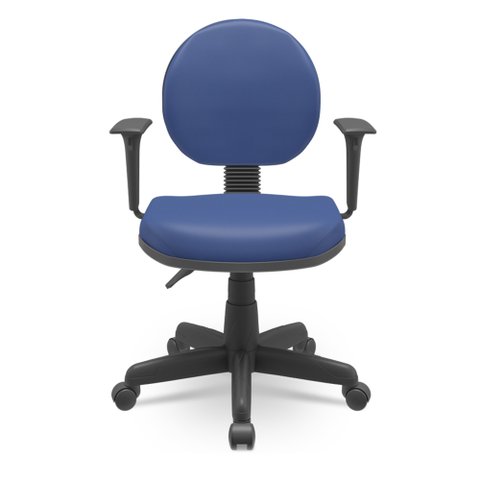 Cadeira giratória executiva c/ braços slim -azul Eduflex