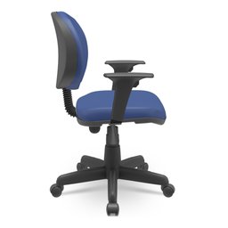 Cadeira giratória executiva c/ braços slim -azul Eduflex - 2