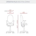 Ver imagem 4 de Cadeira giratória executiva c/ braços slim -azul Eduflex