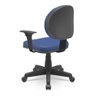 Cadeira giratória executiva c/ braços slim -azul Eduflex - 3