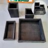 Kit Organizador Mesa Escritório Sintético Diamante - Preto - 3
