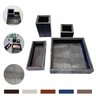 Kit Organizador Mesa Escritório Sintético Diamante - Preto - 1