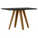 Ver imagem 1 de Mesa de Jantar 120x80 Cm Mariah com Vidro Ype Preto – New Ceval