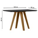 Ver imagem 2 de Mesa de Jantar 120x80 Cm Mariah com Vidro Ype Preto – New Ceval
