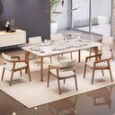 Ver mais imagens de Kit 06 Cadeiras para Sala de Jantar Estar Living Giorgia B04 Linho Cru