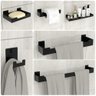 Kit Acessórios Para Banheiro Preto Fosco 6 Peças Elg - 1