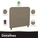 Ver imagem 6 de Cabeceira Casal Estofada para Cama Box Lizza Veludo