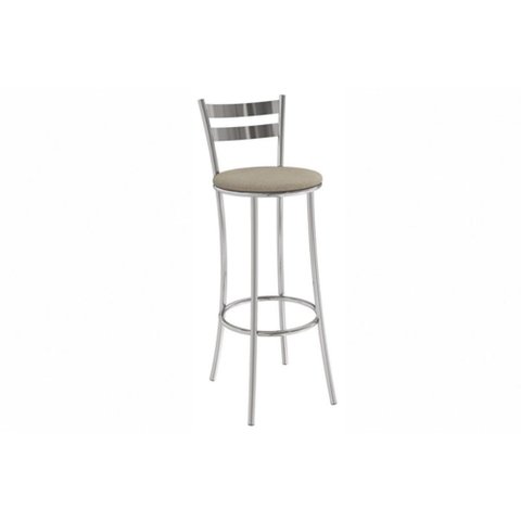 Banqueta Sala de Jantar Jade 1b699cr Aço 1 Un Cromado/linho Bege Fendi - Kappesberg