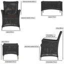 Ver imagem 6 de 4 Poltronas e 1 Mesa Igapó Alumínio Fendi Corda Náutica E9 Preto