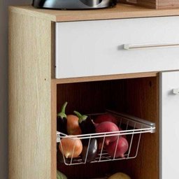 Balcão Fruteira Multiuso Ditália Mf-185 Carvalho/Branco - 2